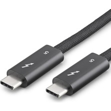 Hobilinka Type-C Thunderbolt 5 120 Gbps 240W 16K 60 Hz Şarj ve Data Kablosu 0.5 M Siyah HDX7890