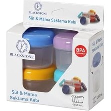 Ucr Home 4‘lü 50 ml Mini Anne Bebek Süt ve Mama Bebek Organik Besin Ölçekli Sızdırmaz Kapaklı Saklama Kabı
