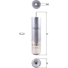 Mahle KL736.1D - Yakıt Fıltresı Bmw N47 F20 F30 F22 F32 F34 F36 Mını R55 R56 R57 R59 R60 R61