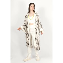Des Concept Kadın Desenli Pamuklu Kimono