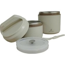 Aryıldız Bento Katlı Lunch Box Beige 1200 ml