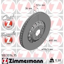 Zimmermann Zımmermann 100.3374.75 - Ön Fren Disk A4-A6 2016- Touareg 3.0 2017-