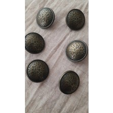ILCARE Antık Sarı Metal Düğme 18 mm 6 Adet