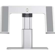 Krk Store MacBook Metal Ayarlanabilir Dizüstü Bilgisayar Standı, Maks. 10 kg Ağırlık ve 208 mm Yükseklik, Gümüş (LUJS000012)