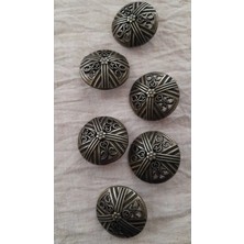 ILCARE Antık Sarı Metal Düğme 2,7 mm 6 Adet