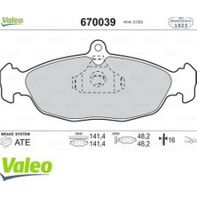 Valeo 670039 Ön Balata Astra F-Corsa A B -Vectra A -Tıgra-(94-00) Combo 1.4-1.6i-1.7 D (92-00)