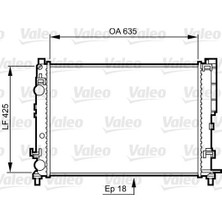 Valeo 732544 - Radyatör Lgn 97-01 -Espace Iıı 99-02 1.6-1.8-2.0-1.9d Klimasız Mek 635×425X18