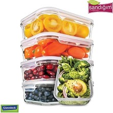 Kare Cam Saklama Kabı 490 ml