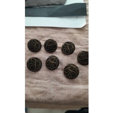 ILCARE Antık Sarı Metal Düğme 20 mm 7 Adet