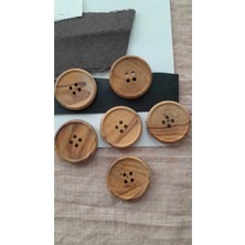 ILCARE Tahta Agaç Düğme 28 mm 6 Adet