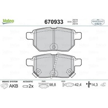 Valeo 670933 - Arka Balata Aurıs-Corolla 1.4-1.6 Vvtı 07-10 1.4d-4d-1.6 13 Yarıs 1.0 Vvti 06 1.8 Vvti 07