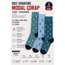 ÇORAPSA Golf Signature Modal Çorap 3 Paket | Üstün Konfor