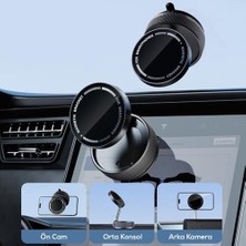 NY Home 360° Dönebilen Manyetik Telefon Tutucu, Vakumlu Araç Içi Montaj, Universal Uyumlu