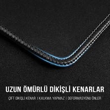 NY Home Pro Black Edition - Dikişli Kenar 70X30, 90X40, 100X50 ve 120X60 cm Oyuncu Gaming Mouse Pad (Siyah, 70X30 Cm)