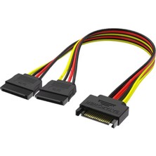 NY Home Sata Çoklayıcı, 1 Erkek 2 Dişi 2 Port Çoklayıcı, 15 Pin, Sata HDD Bağlantı Kablosu,