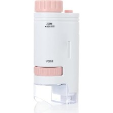 NY Home Mini El Mikroskopu, 200X Büyütme Kapasitesi, LED Işıklı Tasarım, Hd Yüksek Görüntü Kaliteli, Tek Elle Rahat Kullanımlı, Hafif ve Kompakt Tasarımlı, Eğlenceli ve Öğretici Mini El Keşif Mikroskopu