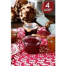 Empressco Şeffaf Cam Saklama Kavanoz Seti, 80 Ml, 4'lü Paket, Pratik ve Şık Tasarım