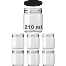 Empressco Şeffaf Cam Kavanoz 210 Ml, Metal Kapaklı, 6'lı Paket, Pratik Saklama Seti