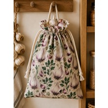 NUMI Naturals %100 Pamuklu Kuşgözü Havalandırmalı Sarımsak Kesesi 30X35 cm