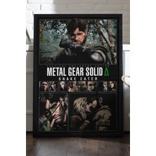 Duvarda Metal Gear Solid 6 Siyah Ahşap Çerçeveli Poster, Dekoratif Oyun Duvar Tablosu