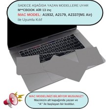 NY Home MacBook Air M1 13 Inç Palm Koruyucu ve Trackpad Koruyucu Uyumlu A2337 A2179 A1932 Retina Çizilme ve Aşınma Koruma Seti Gri