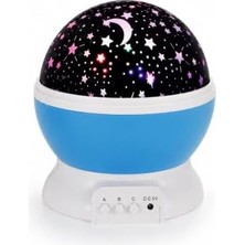 NY Home Yıldız Projeksiyon Lambası, Dönen Gece Lambası, Renkli LED Işıklı Galaksi Projektörü, Çocuk Odası ve Bebek Odası Için Dekoratif Masa Lambası, USB ve Pil ile Çalışan Gece Işığı
