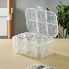 NY Home 6'lı Bardak Taşıma Kutusu Çay Bardağı Taşıma Aparatı Kilitli Kapaklı Su Bardağı Koruma Kabı (1, Çay Bardağı Kutusu)