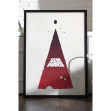 Duvarda Star Wars Siyah Ahşap Çerçeveli Poster, Film Duvar Tablosu