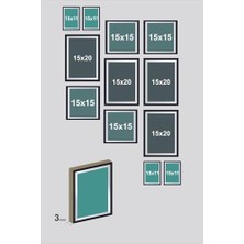 Yağmur Store 12 Parça Dekoratif Mdf Tablo Seti Çerçeve Görünümlü DKJ023