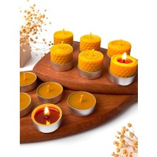 Yağmur Store 12 Adet (6'sı Sarma) Bal Mumu Mum Tealight Doğal Petek Balmumu Mum Beeswax Candle