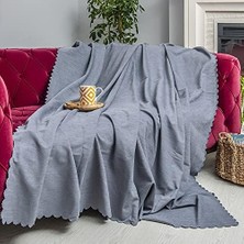 Yağmur Store Concept Koltuk Örtüsü Şönil Kaymaz Çift Taraflı Çekyat Örtüsü Koltuk Şalı 175X300 - Gri