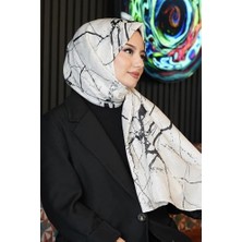 Yağmur Store Mermer Desen Bej Soft Pamuk Şal Çok Renkli 48