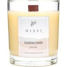 Yağmur Store Ahşap Fitilli Palo Santo Kokulu Ekru Cracklıng Vegan Mum (Çıtırtılı)