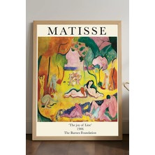 Duvarda Henri Matisse Doğal Ahşap Çerçeveli Poster, Dekoratif Sanatsal Duvar Tablosu