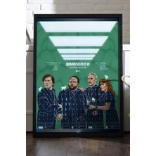 Duvarda Severance Siyah Ahşap Çerçeveli Poster, Dekoratif Dizi Duvar Tablosu
