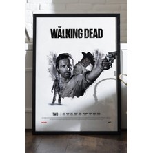 Duvarda The Walking Dead Siyah Ahşap Çerçeveli Poster, Dizi Duvar Tablosu