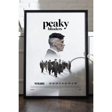 Duvarda Peaky Blinders Siyah Ahşap Çerçeveli Poster, Dizi Duvar Tablosu