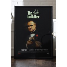 Duvarda The Godfather Siyah Ahşap Çerçeveli Poster, Film Duvar Tablosu