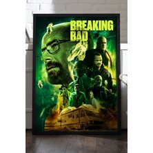 Duvarda Breaking Bad Siyah Ahşap Çerçeveli Poster, Dizi Duvar Tablosu