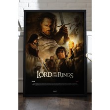 Duvarda Lord Of The Rings Siyah Ahşap Çerçeveli Poster, Film Duvar Tablosu