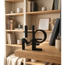 Yağmur Store Home Yazılı 3D Baskı Dekoratif Heykel – Modern Ev Dekor Aksesuarı, Benzersiz Tasarım