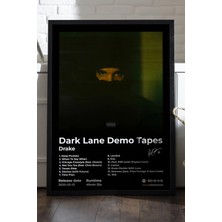 Duvarda Drake Lane Demo Tapes Siyah Ahşap Çerçeveli Poster, Dekoratif Müzik Albüm Duvar Tablosu