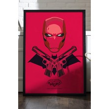 Duvarda Gotham Knights Siyah Ahşap Çerçeveli Poster, Dekoratif Oyun Duvar Tablosu