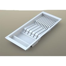 NY Home Tify Mutfak Çekmece Içi Beyaz Modüler Bıçaklık 20,5cm x 48CM (Boydan 4cm Kesilebilir)