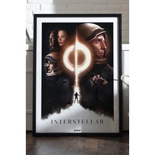 Duvarda Interstellar Siyah Ahşap Çerçeveli Poster, Film Duvar Tablosu