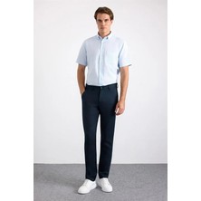Süvari Lacivert Regular Düz Normal Bel Jogger Pantolon