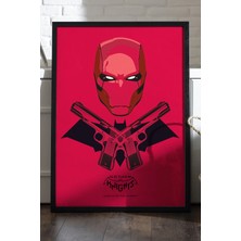 Duvarda Gotham Knights Siyah Ahşap Çerçeveli Poster, Dekoratif Oyun Duvar Tablosu