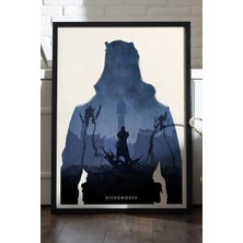 Duvarda Dishonored Siyah Ahşap Çerçeveli Poster, Dekoratif Oyun Duvar Tablosu