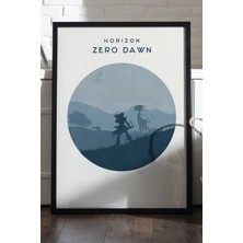 Duvarda Horizon Zero Dawn Siyah Ahşap Çerçeveli Poster, Dekoratif Oyun Duvar Tablosu