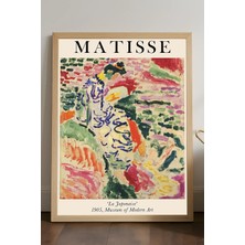 Duvarda Henri Matisse Doğal Ahşap Çerçeveli Poster, Dekoratif Sanatsal Duvar Tablosu